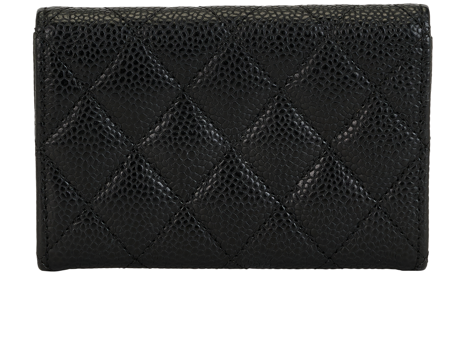 Chanel Classic Cardholder, &pound;395, Accessories, Black, Caviar Leather, Back view